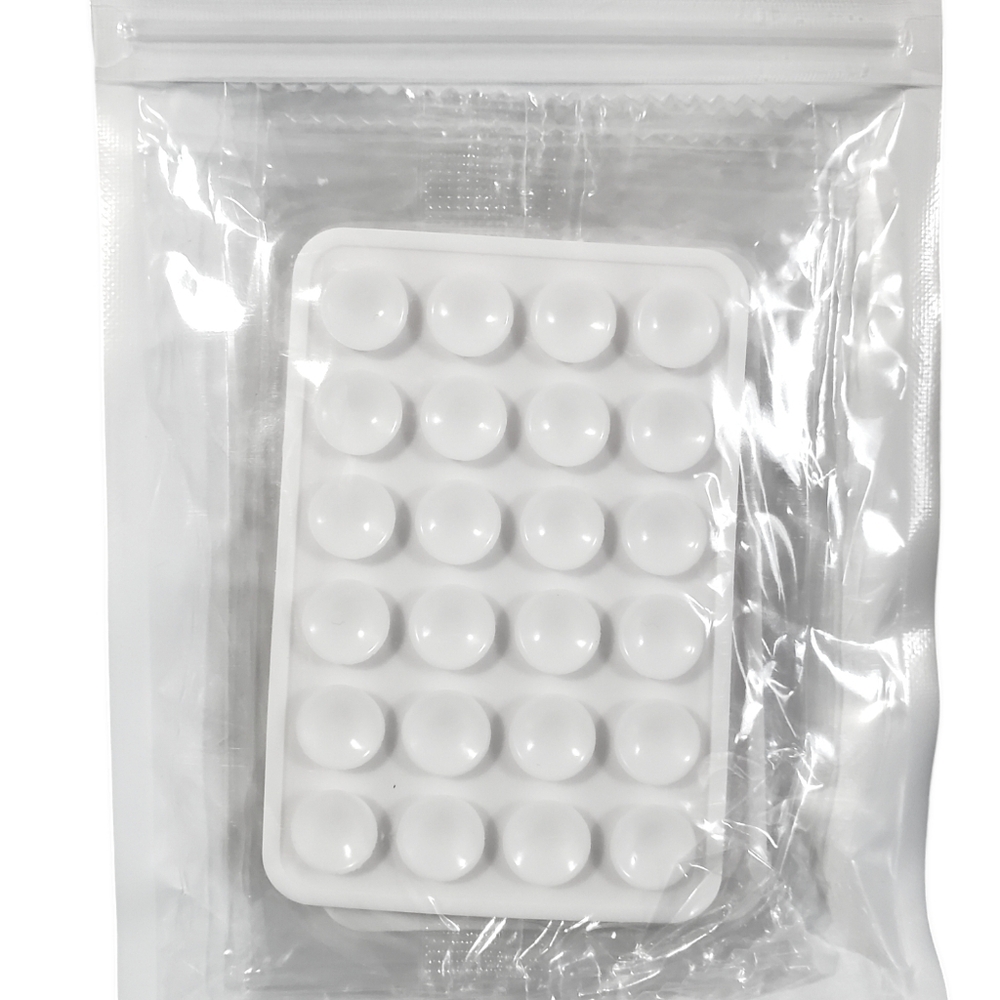 Silicone Double-Sided Suction Phone Case Strong Grip Pads 3 Pack - White